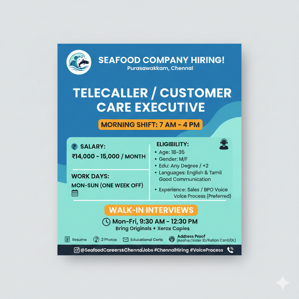 Telecaller / Customer Care Executive