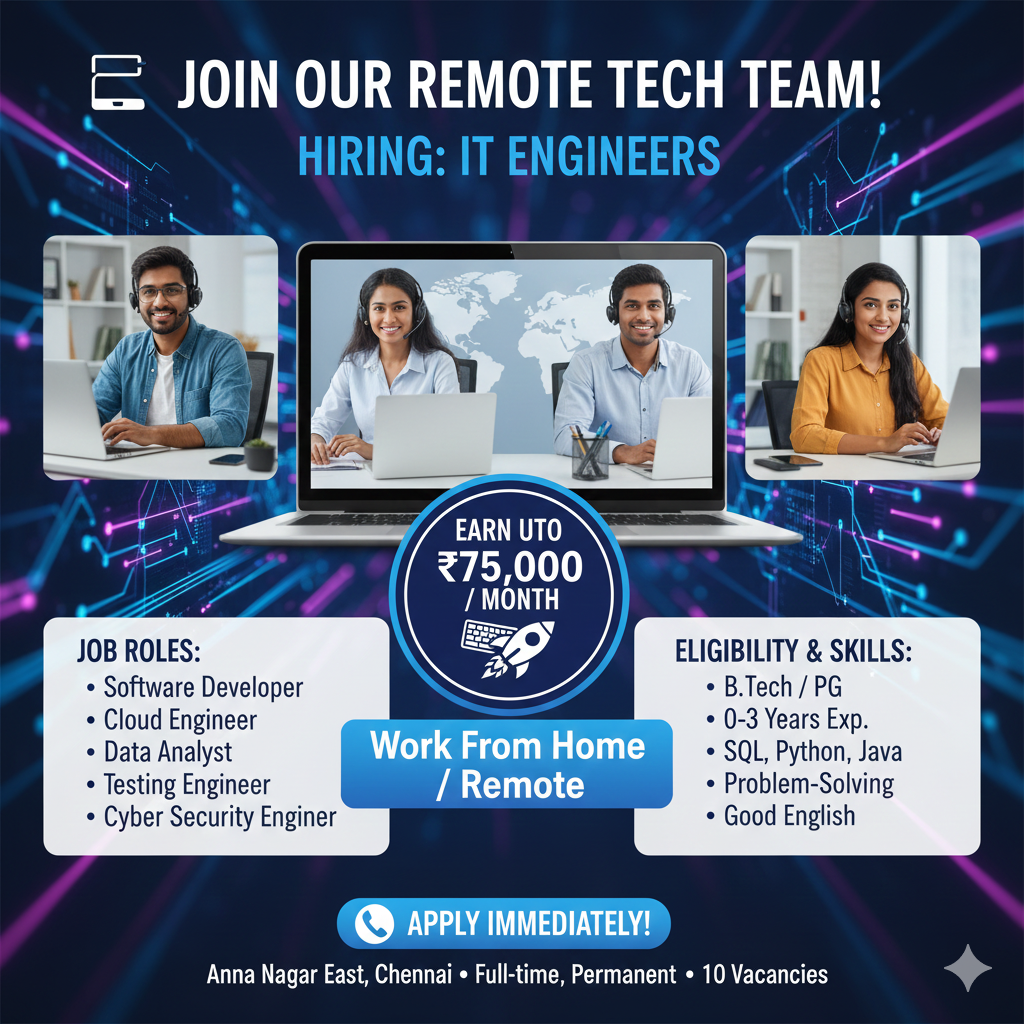 💻 Hiring: IT Engineers (10 Vacancies)