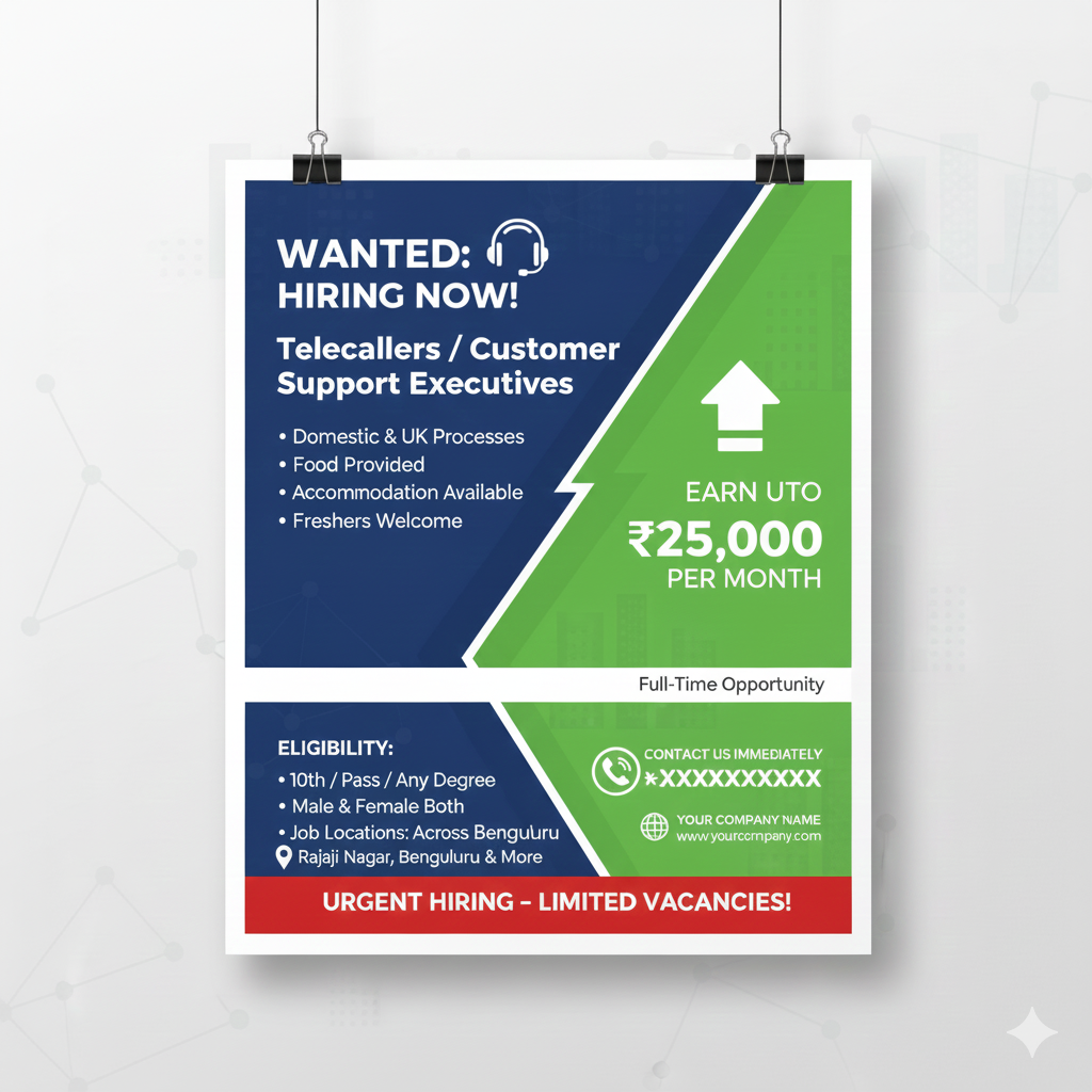 🚀 HIRING: Telecallers & Customer Support Executives